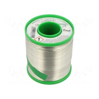 Soldering wire | Sn99,3Cu0,7 | 1mm | 1000g | lead free | Package: reel