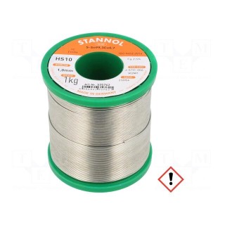 Soldering wire | Sn99,3Cu0,7 | 1mm | 1kg | lead free | reel | 227°C | HS10