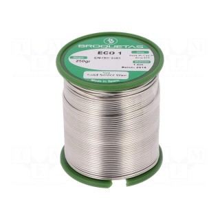 Soldering wire | Sn99,3Cu0,7 | 1mm | 250g | lead free | reel | 220°C