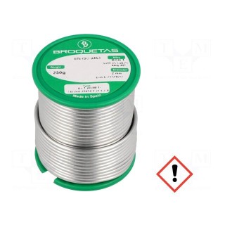 Soldering wire | Sn99,3Cu0,7 | 2mm | 0.25kg | lead free | Package: reel