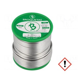 Soldering wire | Sn99,3Cu0,7 | 2mm | 0.5kg | lead free | reel | 220°C