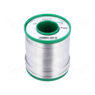 Soldering wire | Sn99,3Cu0,7 | 2mm | 1000g | lead free | reel | 227°C | 3%