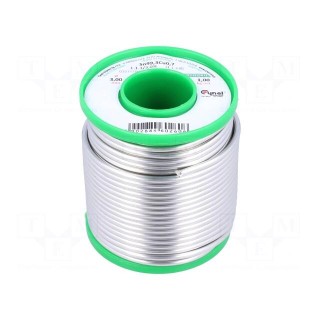 Soldering wire | Sn99,3Cu0,7 | 3mm | 1000g | lead free | Package: reel