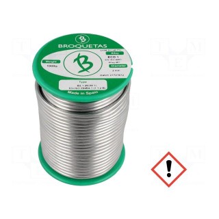 Soldering wire | Sn99,3Cu0,7 | 3mm | 1kg | lead free | reel | 220°C