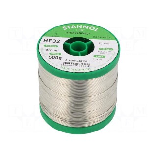 Soldering wire | Sn99,3Cu0,7 | 0.7mm | 0.5kg | lead free | reel | 227°C