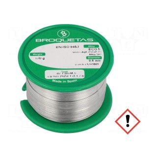 Soldering wire | Sn99Ag0,3Cu0,7 | 0.5mm | 0.1kg | lead free | reel