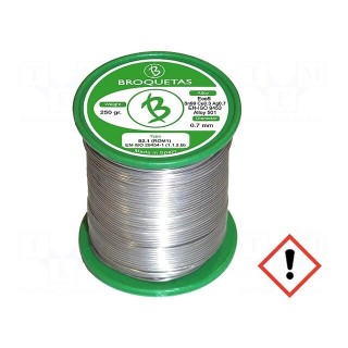 Soldering wire | Sn99Ag0,3Cu0,7 | 0.7mm | 0.25kg | lead free