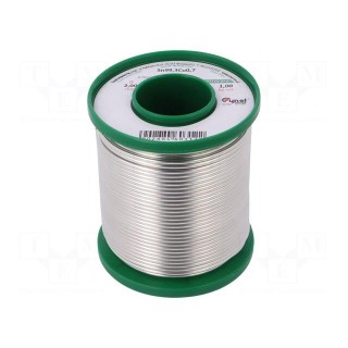 Solid,soldering wire | Sn99,3Cu0,7 | 2mm | 1kg | lead free | 227°C