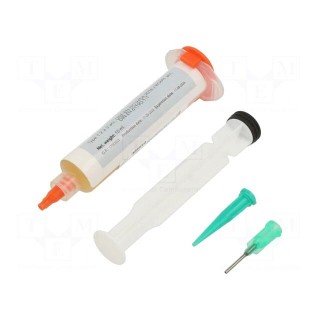 Flux: rosin based | halide,ROM1 | gel | syringe | 10ml | yellow