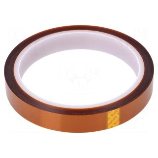 Tape: high temperature resistant | Thk: 0.07mm | 50% | amber | W: 14mm