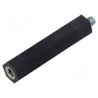 Insulating sleeve | Int.thread: M6 | L: 60mm | UL94V-0 | Mat: polyester