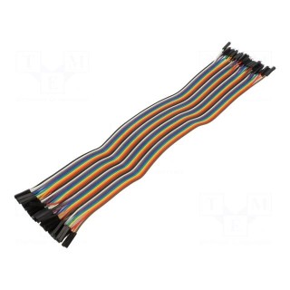 Connection cable | L: 300mm | male-female | PIN: 40 | mix colours