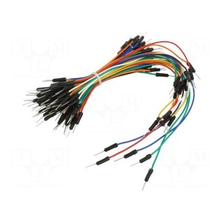 Connection cable | male-male | PIN: 1 | mix colours | 65pcs | WHADDA