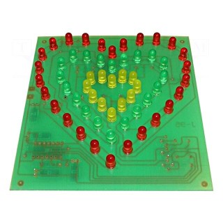 Circuit | flashing heart | visual effects | No.of diodes: 58