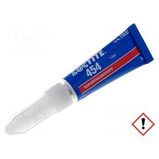 Cyanoacrylate adhesive | colourless | gel | tube | 3g | LOCTITE 454