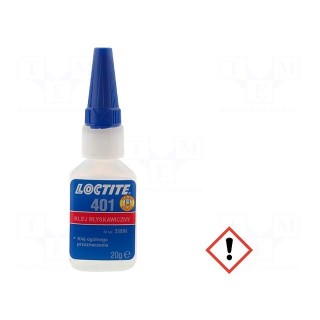 Cyanoacrylate adhesive | colourless | plastic container | 20g
