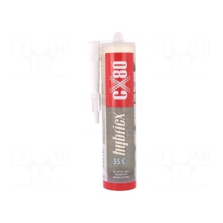 Hybrid glue; transparent; cartridge; 290g; -30÷100°C