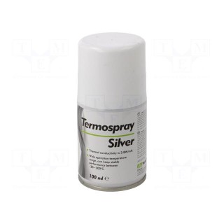 Heat transfer paste | silicone+silver | spray | 100ml | 3.8W/mK