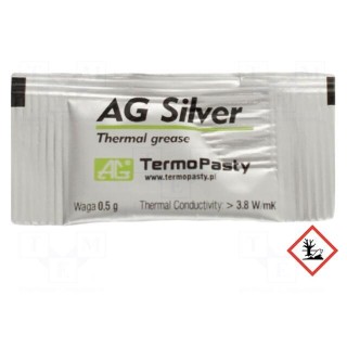 Heat transfer paste | silver | silicone+silver | AG SILVER | 3.8W/mK
