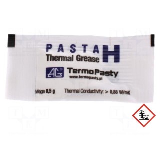 Heat transfer paste | white | silicon based,do not conduct | 500mg