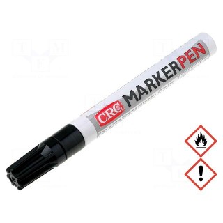Marker: paint marker | black | MARKER PEN | Tip: round | 3mm