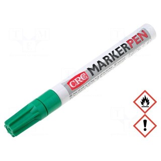 Marker: paint marker | green | MARKER PEN | Tip: round | 3mm