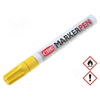 Marker: paint marker | yellow | MARKER PEN | Tip: round | 3mm