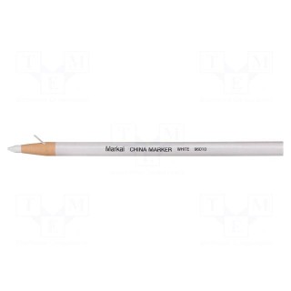 Marker: pencil | white | CHINA MARKER | Tip: cone
