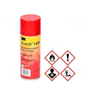 Protective coating | black | spray | 400ml | Series: 16xx | 60÷120min