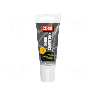 Grease | black | paste | Ingredients: graphite | tube | 40g | -30÷600°C