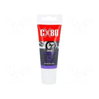 Grease | colourless | paste | Ingredients: silicone | tube | 40g