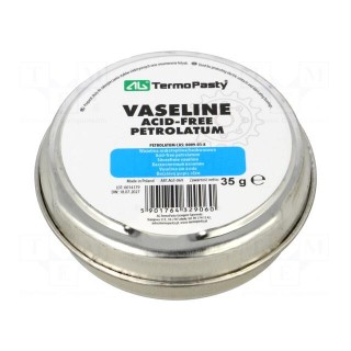 Vaseline | white | paste | can | Features: acid-free | 35g