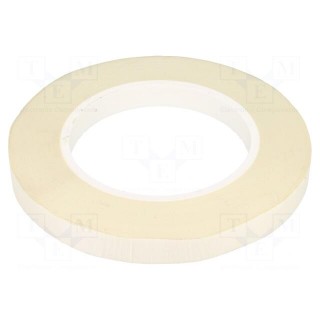 Tape: electrical insulating | W: 12mm | L: 50m | Thk: 0.165mm | white