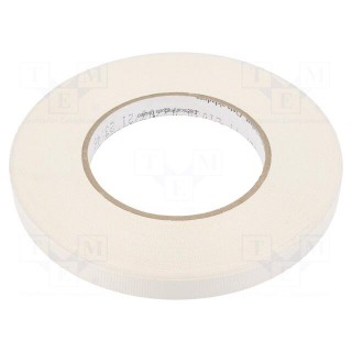 Tape: electrical insulating | W: 12mm | L: 55m | Thk: 0.177mm | white