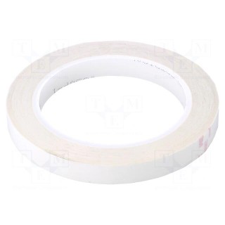 Tape: electrical insulating | W: 12mm | L: 66m | Thk: 63um | white | 100%
