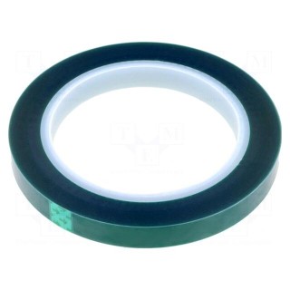 Tape: electrical insulating | W: 12mm | L: 66m | Thk: 0.06mm | green
