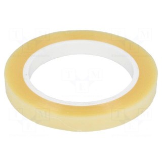 Tape: electrical insulating | W: 12mm | L: 66m | Thk: 0.06mm | acrylic