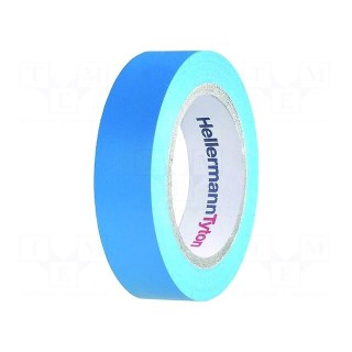 Tape: electrical insulating | W: 15mm | L: 10m | Thk: 150um | blue | 220%