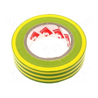 Tape: electrical insulating | W: 15mm | L: 10m | Thk: 0.13mm | rubber