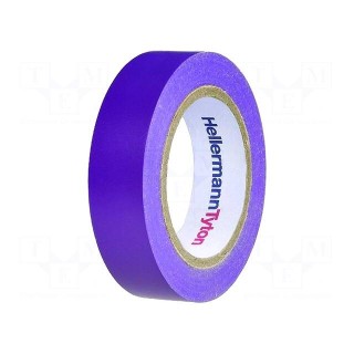 Tape: electrical insulating | W: 15mm | L: 10m | Thk: 0.15mm | violet