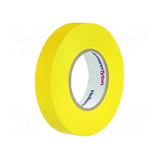 Tape: electrical insulating | W: 15mm | L: 10m | Thk: 150um | yellow