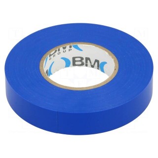 Tape: electrical insulating | W: 15mm | L: 25m | Thk: 0.15mm | blue | 200%