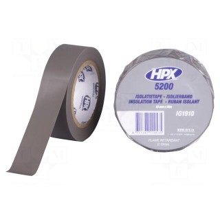 Tape: electrical insulating | W: 19mm | L: 10m | Thk: 0.15mm | grey | 241%