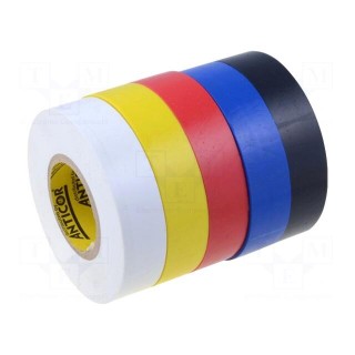 Tape: electrical insulating | W: 19mm | L: 18m | Thk: 0.18mm | PVC film
