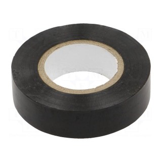 Tape: electrical insulating | W: 19mm | L: 20m | Thk: 130um | black | 200%