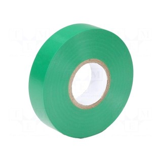 Tape: electrical insulating | W: 19mm | L: 20m | Thk: 0.13mm | green
