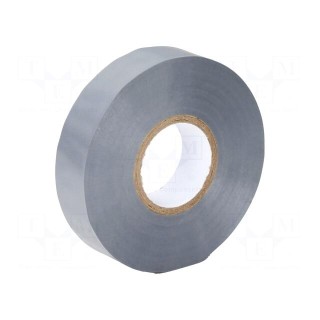 Tape: electrical insulating | W: 19mm | L: 20m | Thk: 0.13mm | grey | 160%