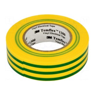 Tape: electrical insulating | W: 19mm | L: 20m | Thk: 0.13mm | rubber