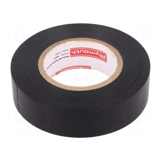 Tape: electrical insulating | W: 19mm | L: 20m | Thk: 0.15mm | black