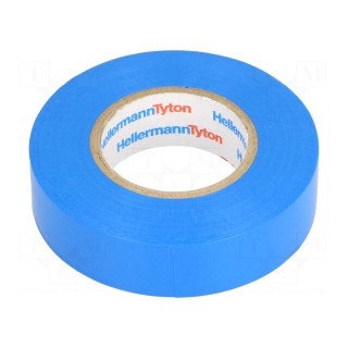 Tape: electrical insulating | W: 19mm | L: 20m | Thk: 0.15mm | blue | 200%